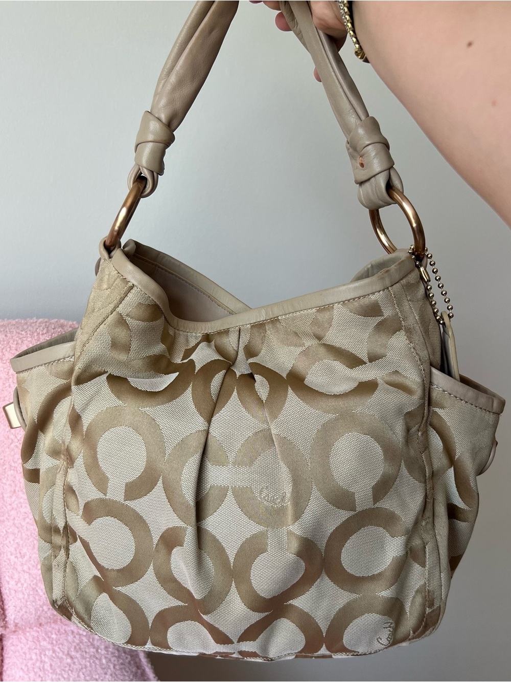 Vintage Coach Op Art Parker Shoulder Bag